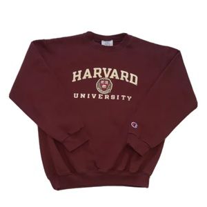 Vintage Champion Harvard University Crewneck Sweatshirt Youth Large Burgundy